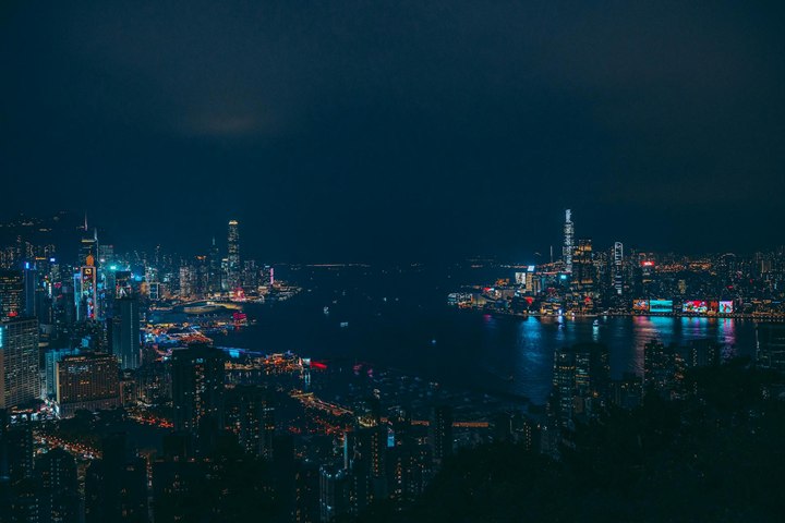 Hong Kong and China skyline scenery
