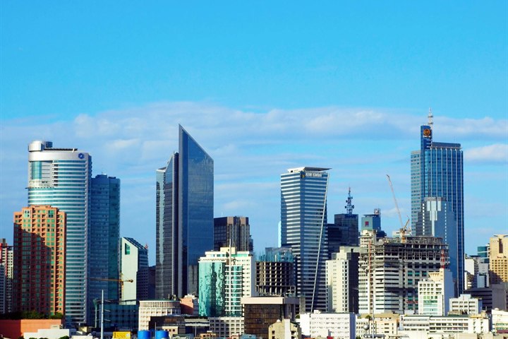 Philippines city skyline scenery